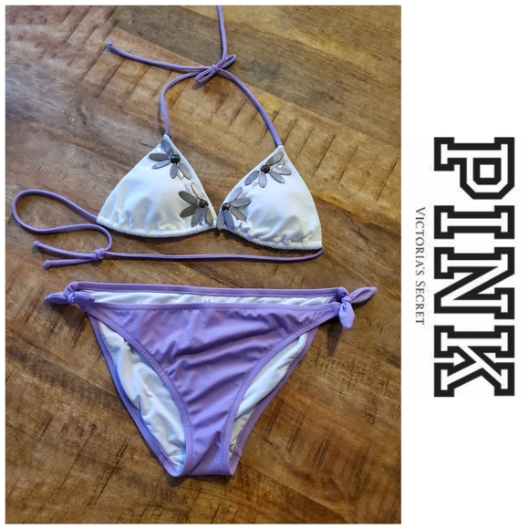 PINK Victoria's Secret Other - VS Pink Purple & White Bikini